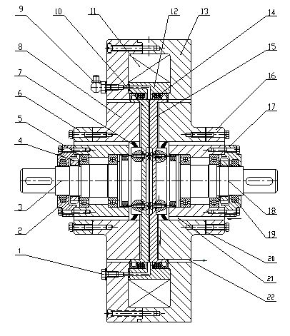 Double-disk type magnetorheological clutch