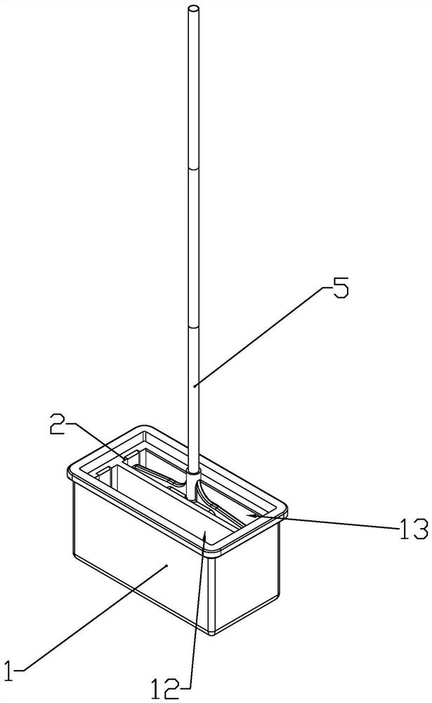 Mop bucket suite capable of transversely and inversely squeezing water