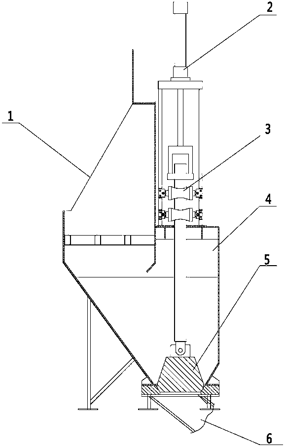 High-titanium molten blast furnace slag hot charging furnace device