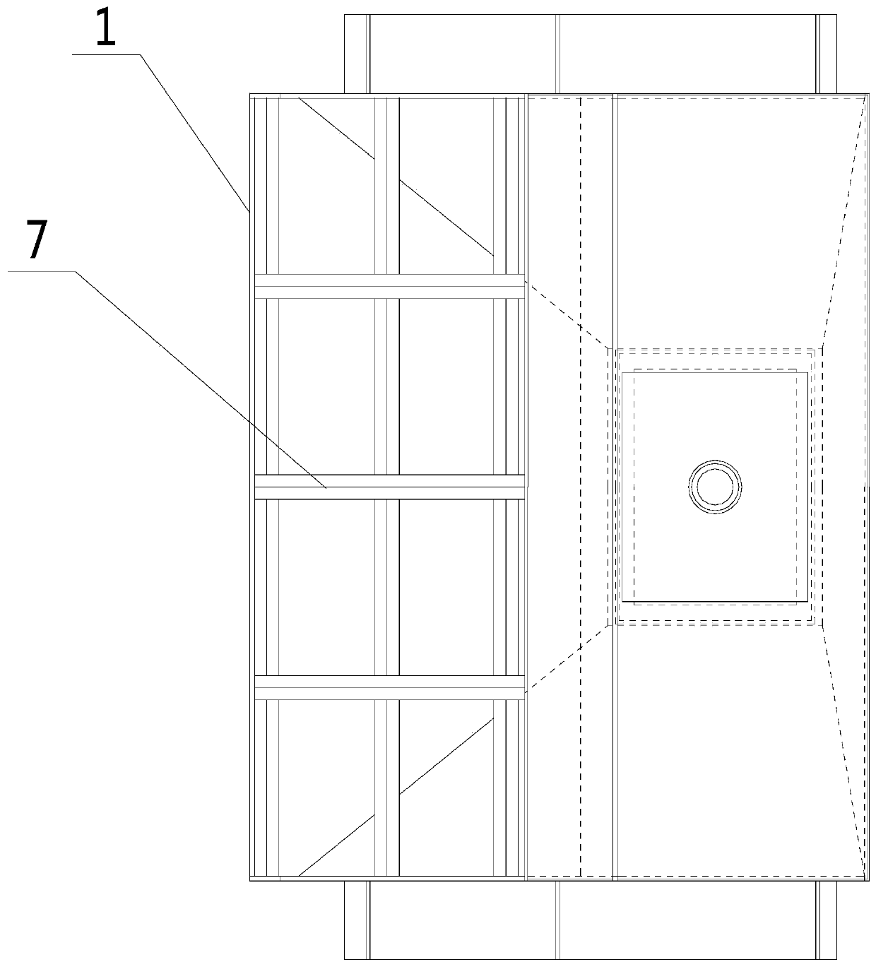 High-titanium molten blast furnace slag hot charging furnace device