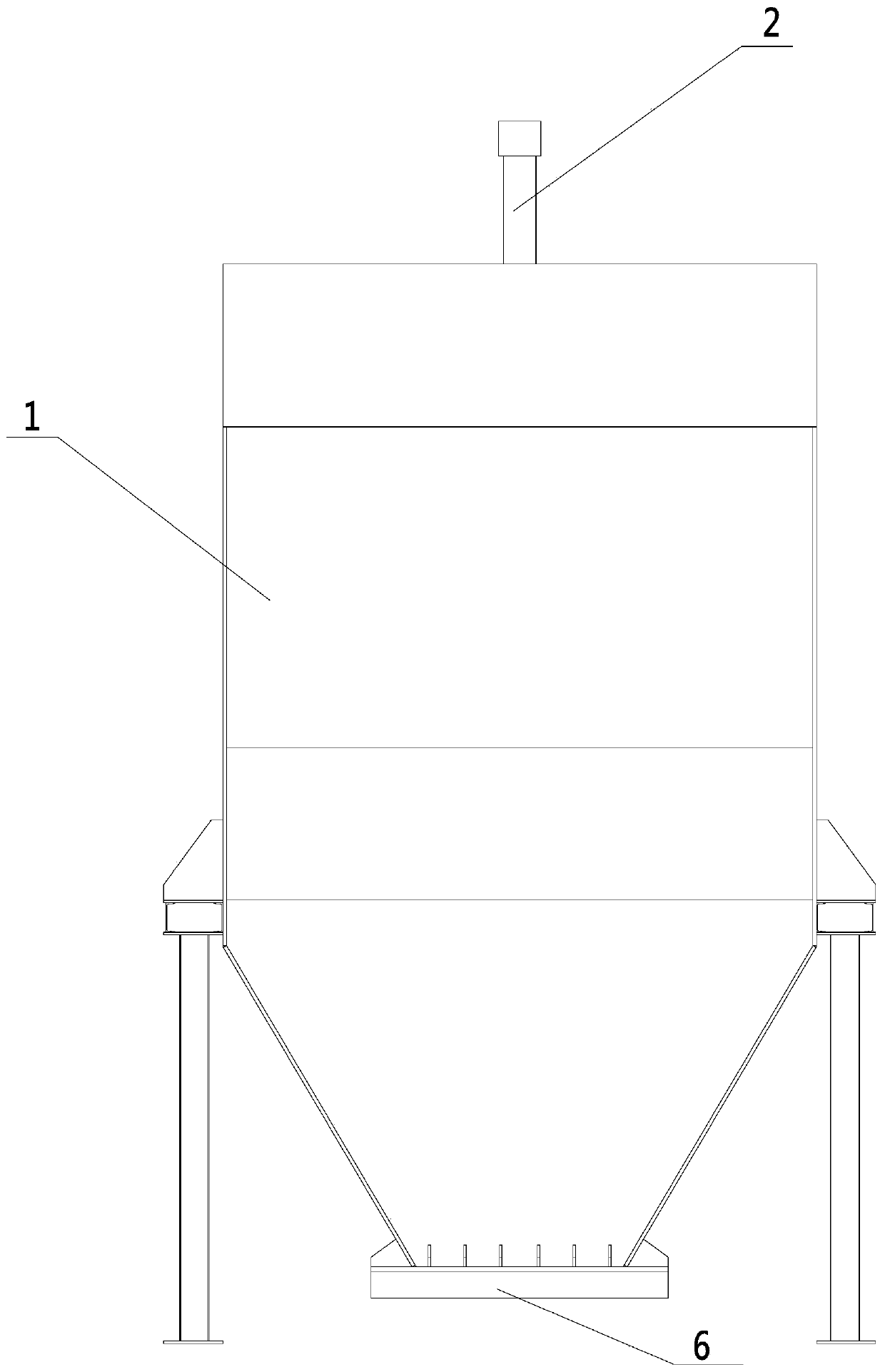 High-titanium molten blast furnace slag hot charging furnace device