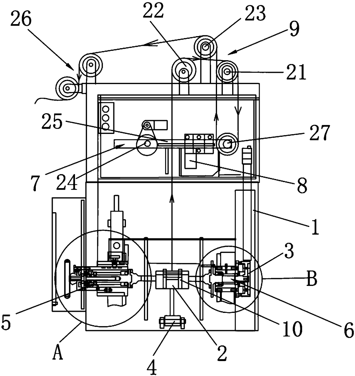Wire feeding mechanism, and six-head type constant-tension wire feeding device with wire feeding mechanism