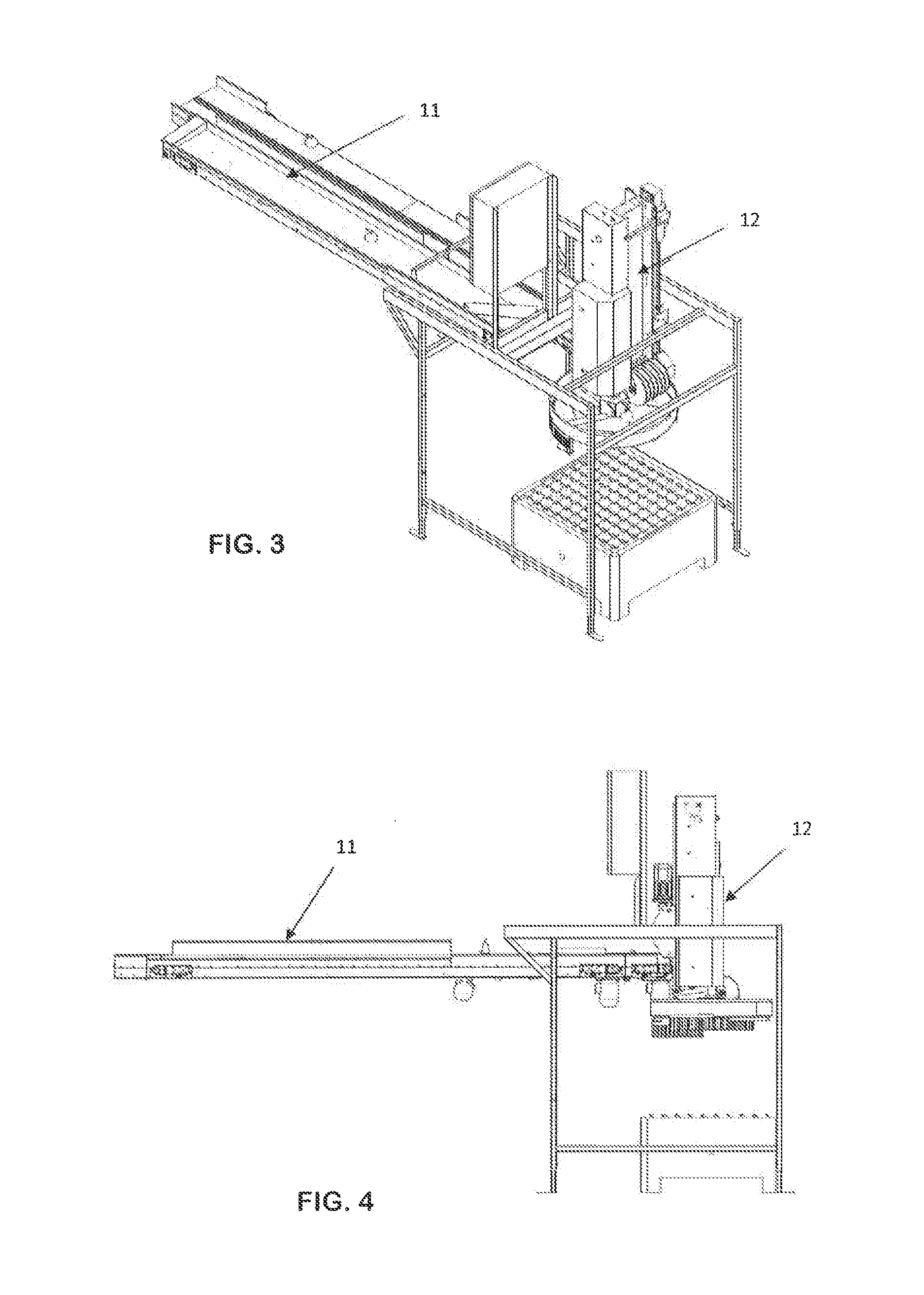 System for dry-filling bins with vegetable products