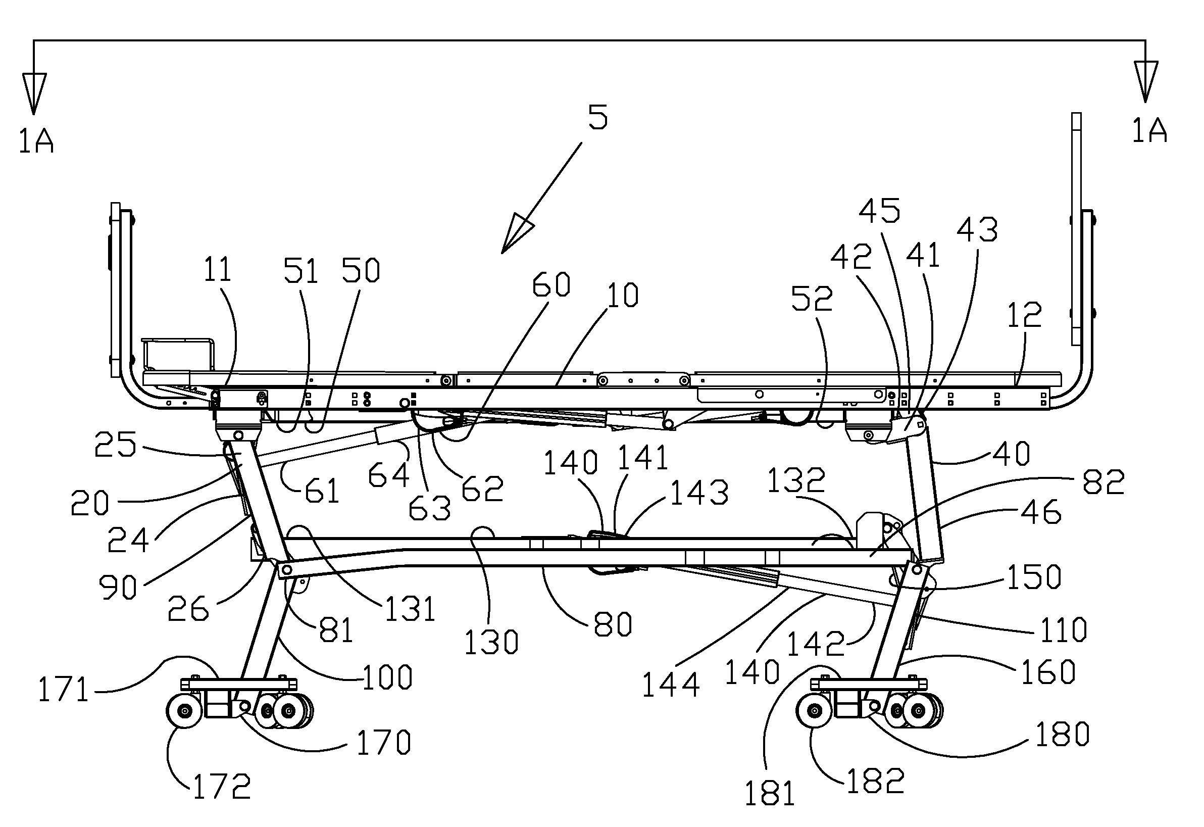 Height adjustable apparatus with control arm