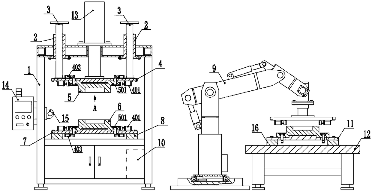 A cap press machine that can easily change molds