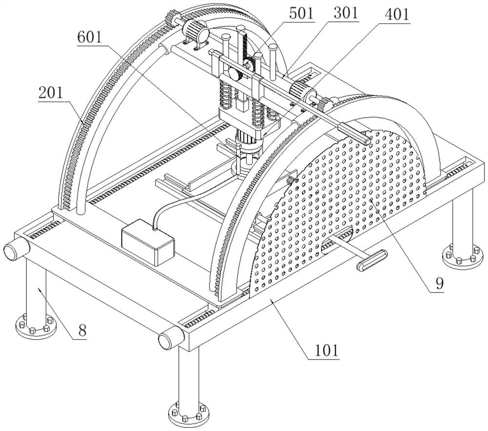 Positioning and surface grinding device of manipulator for new material machining and application method of positioning and surface grinding device