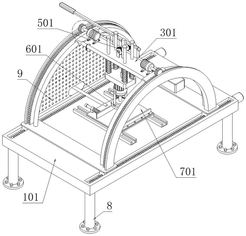 Positioning and surface grinding device of manipulator for new material machining and application method of positioning and surface grinding device