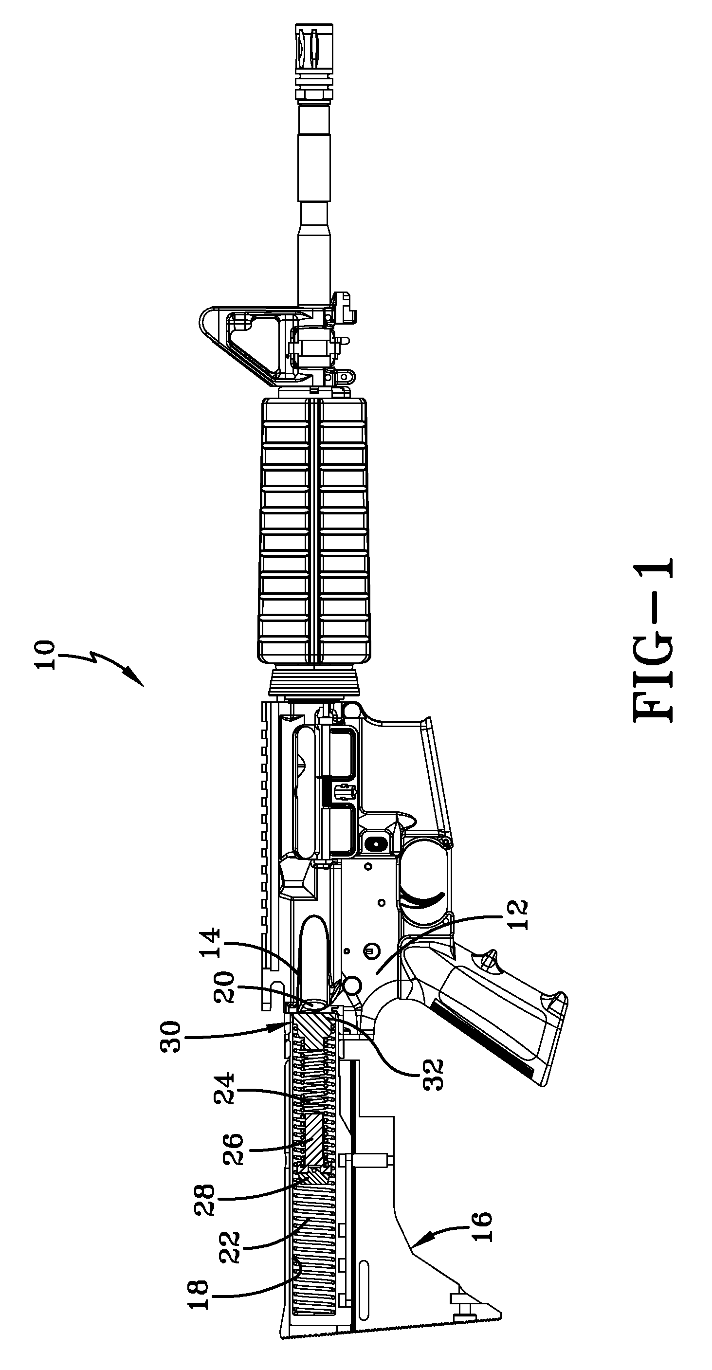 Mechanical buffer for shouldered weapon