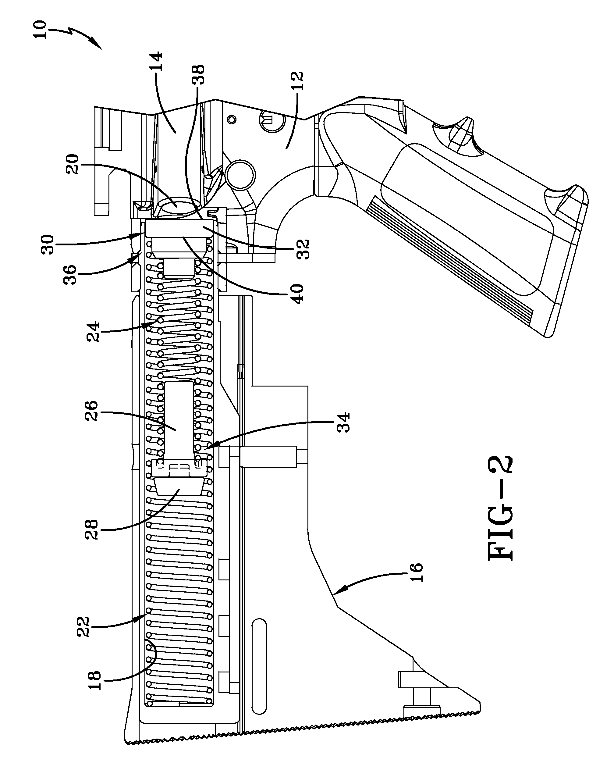 Mechanical buffer for shouldered weapon