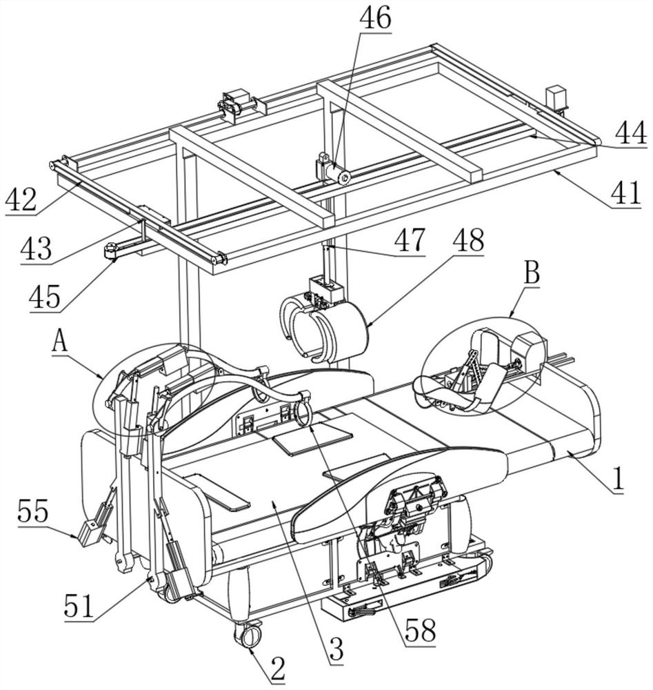 Bed base comprehensive function rehabilitation robot