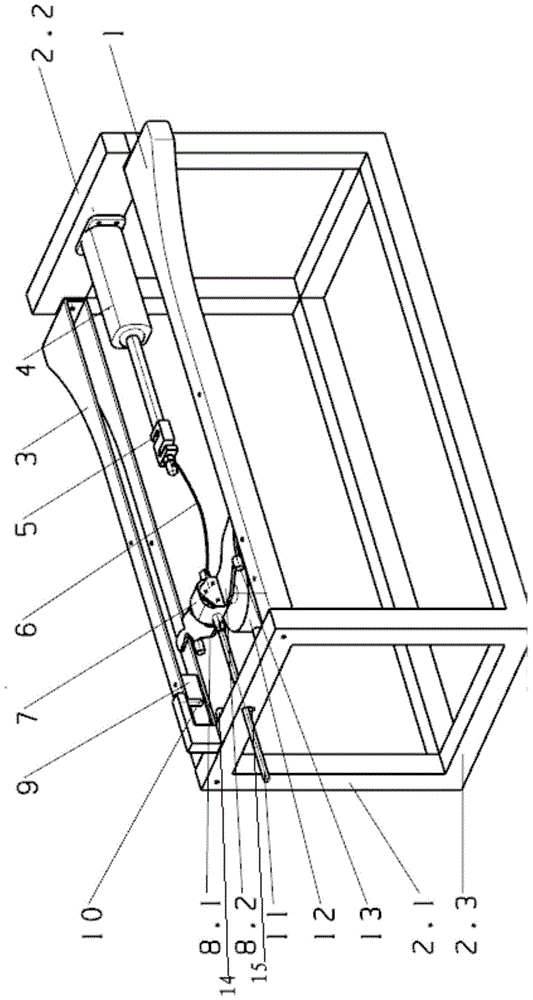 Endurance testing device of automobile sliding door traveling wheel arms and locking combining pieces
