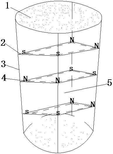 Symmetrically-arranged fluid magnetization device