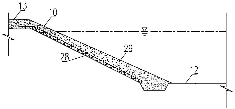 Underwater construction method suitable for repairing large-scale water delivery channels without stopping water