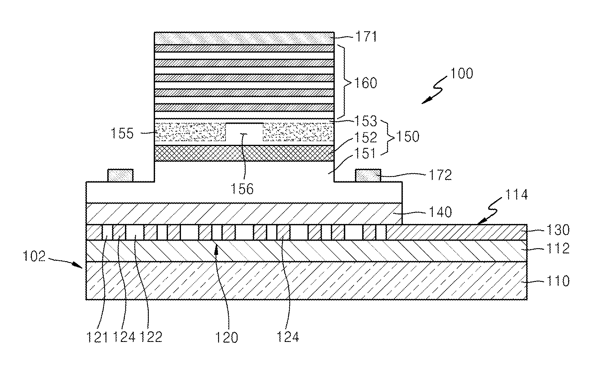 Hybrid vertical cavity laser for photonic integrated circuit