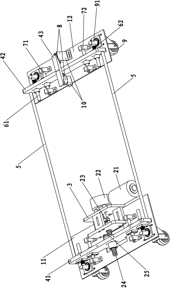 Directional and universal wheel interchanging device of automatic guided vehicle