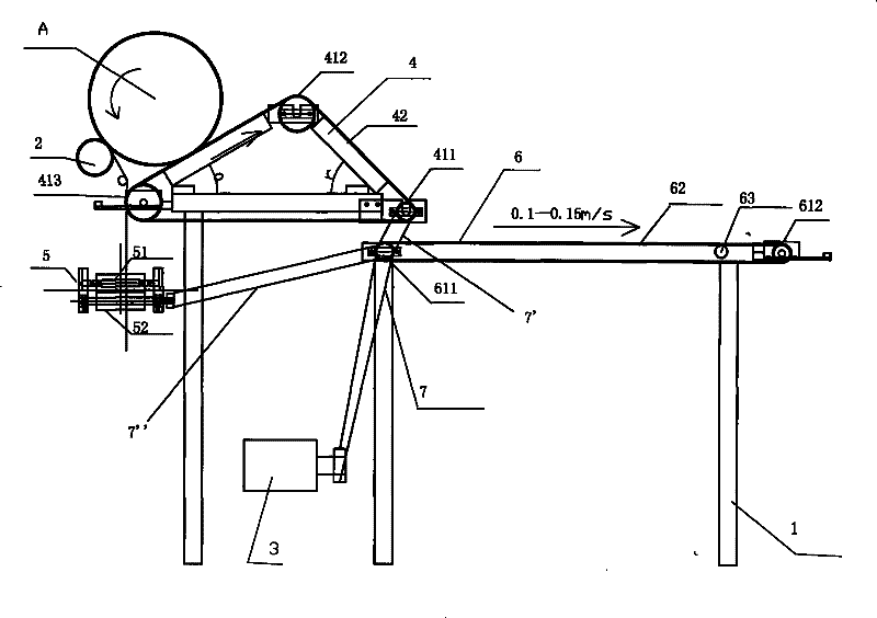 Mechanical device for automatically opening round packages of flax