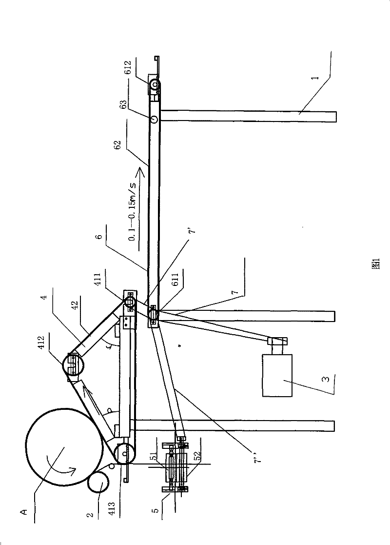 Mechanical device for automatically opening round packages of flax
