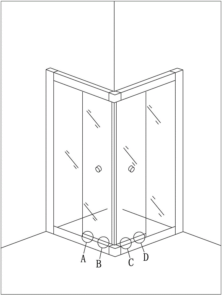 Concealed easy-clean shower door sliding device