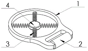 Handheld training device with ring internally provided with elastically-connected mass block