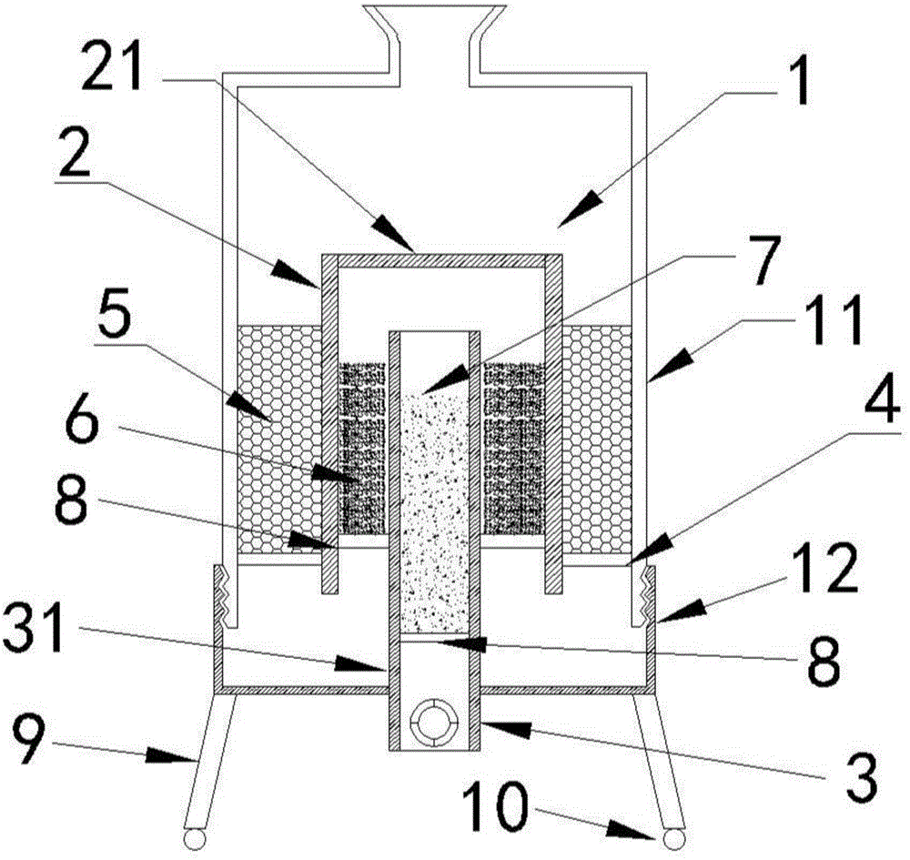 White spirit filtering device