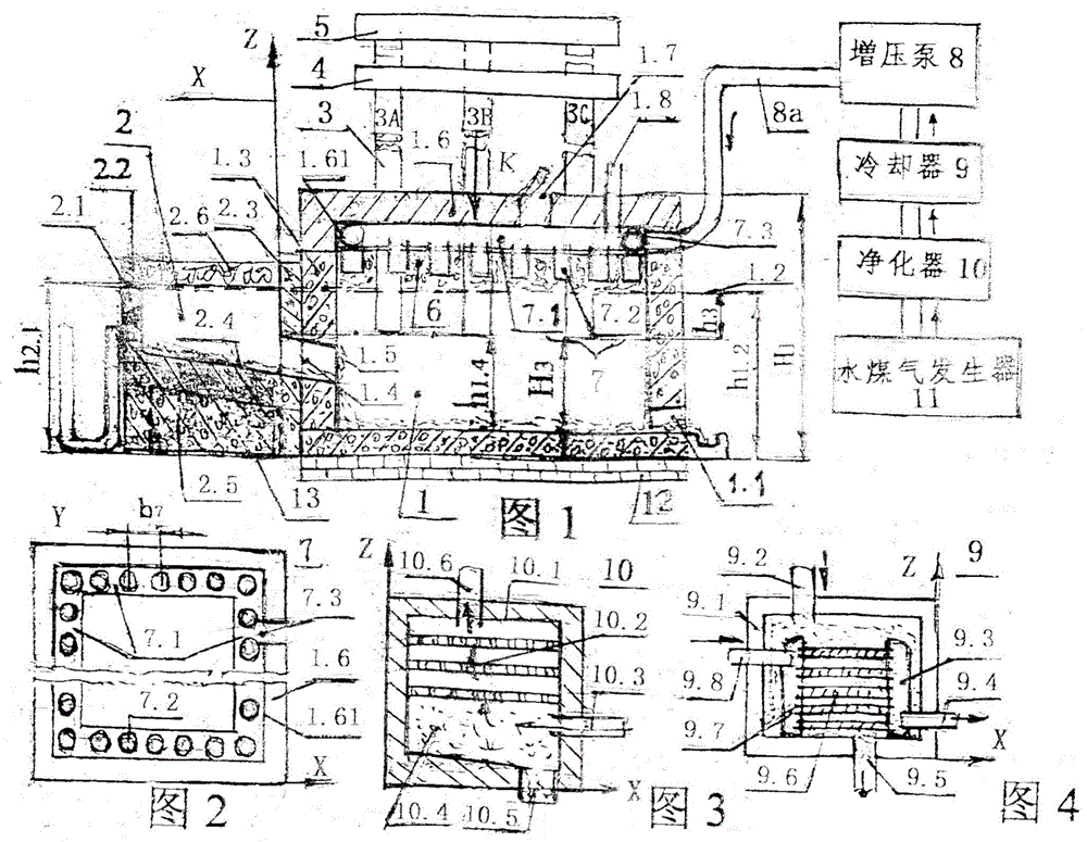 Combined protection smelting furnace and smelting method