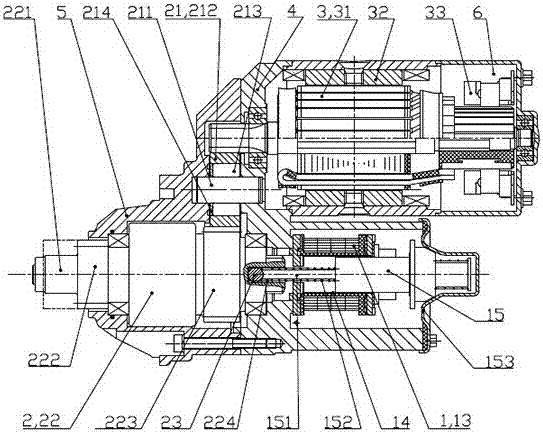 Assembly fixture of starter motor built-in electromagnetic switch