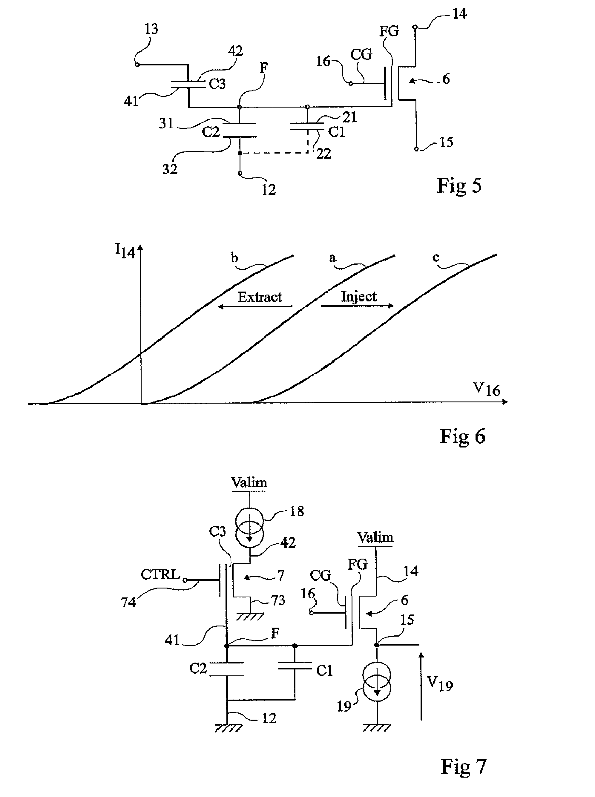 Programming of a charge retention circuit for a time measurement