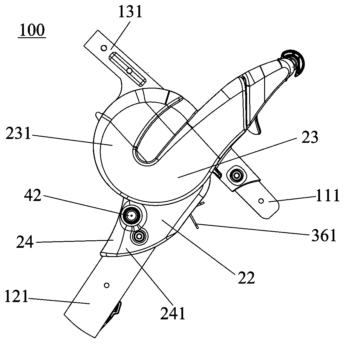 Secondary locking mechanism and foldable frame
