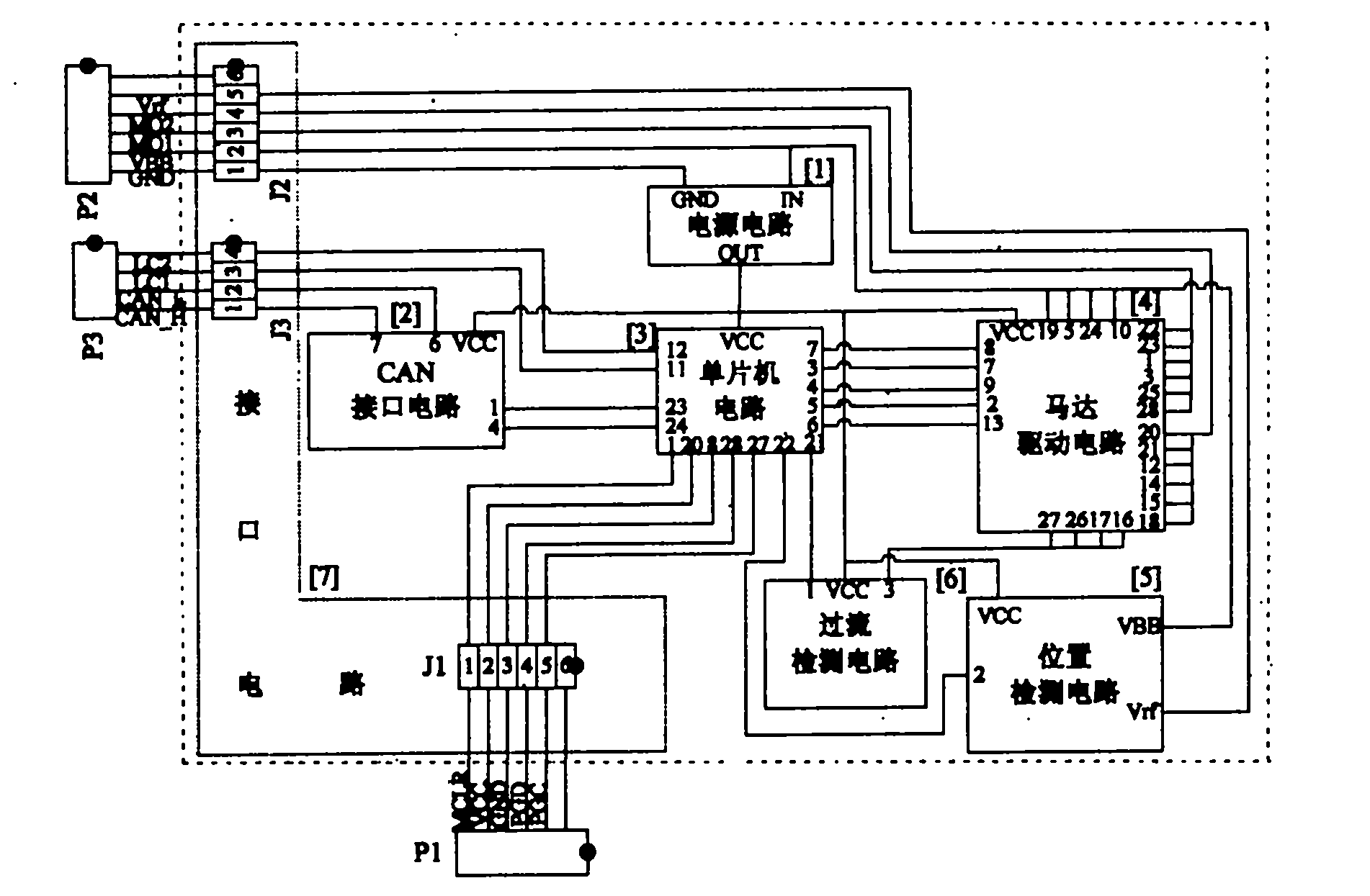 Control apparatus of motor central lock with CAN interface