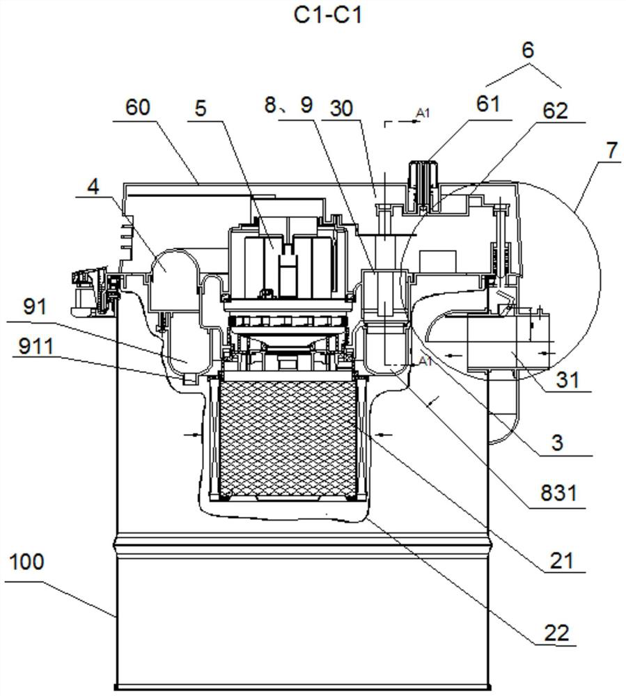 Self -clean vacuum cleaner and operation of the self -clean vacuum cleaner