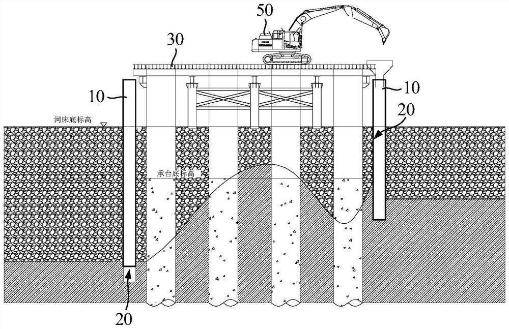 Steel sheet pile cofferdam construction method