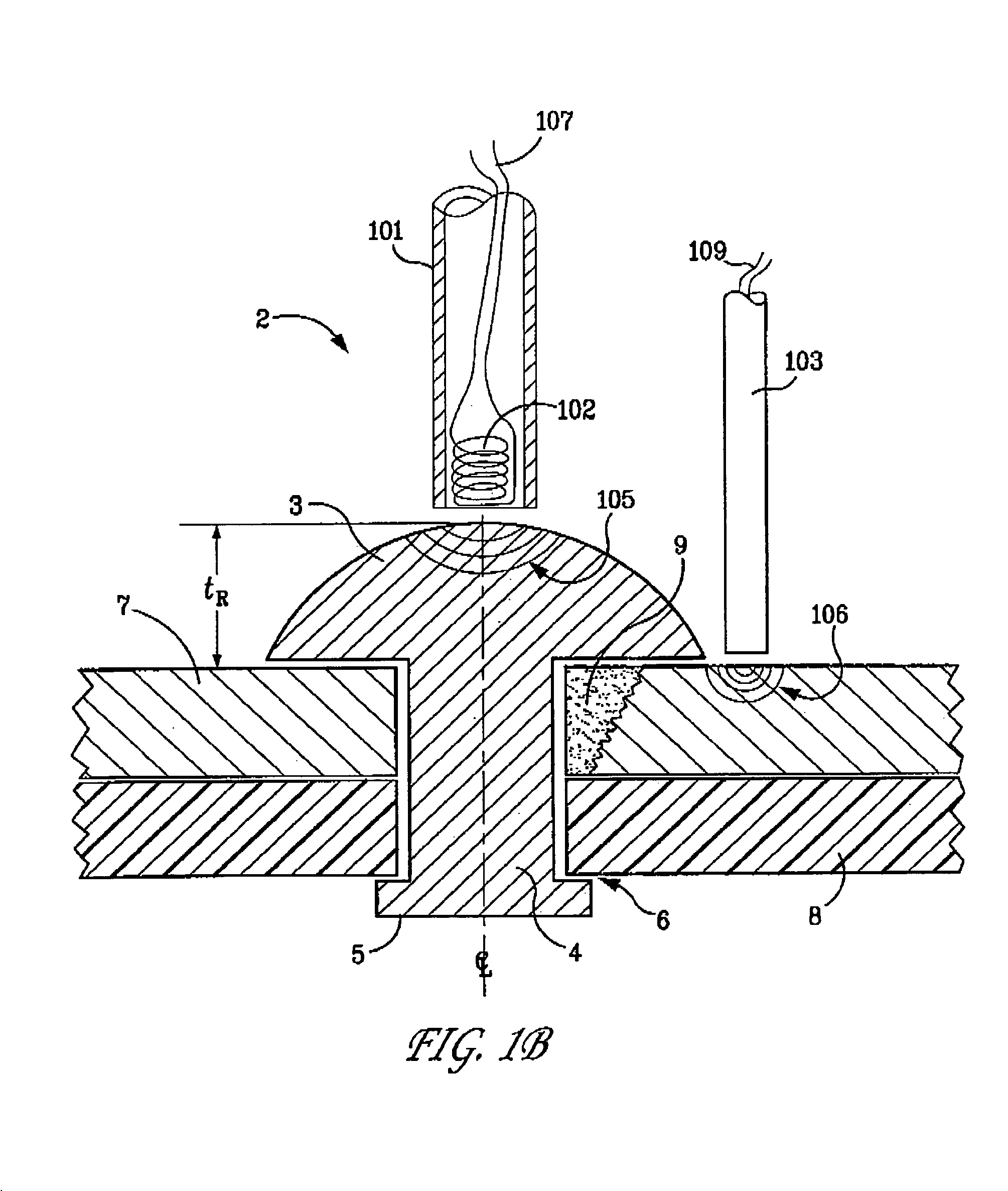 Rotating concave eddy current probe