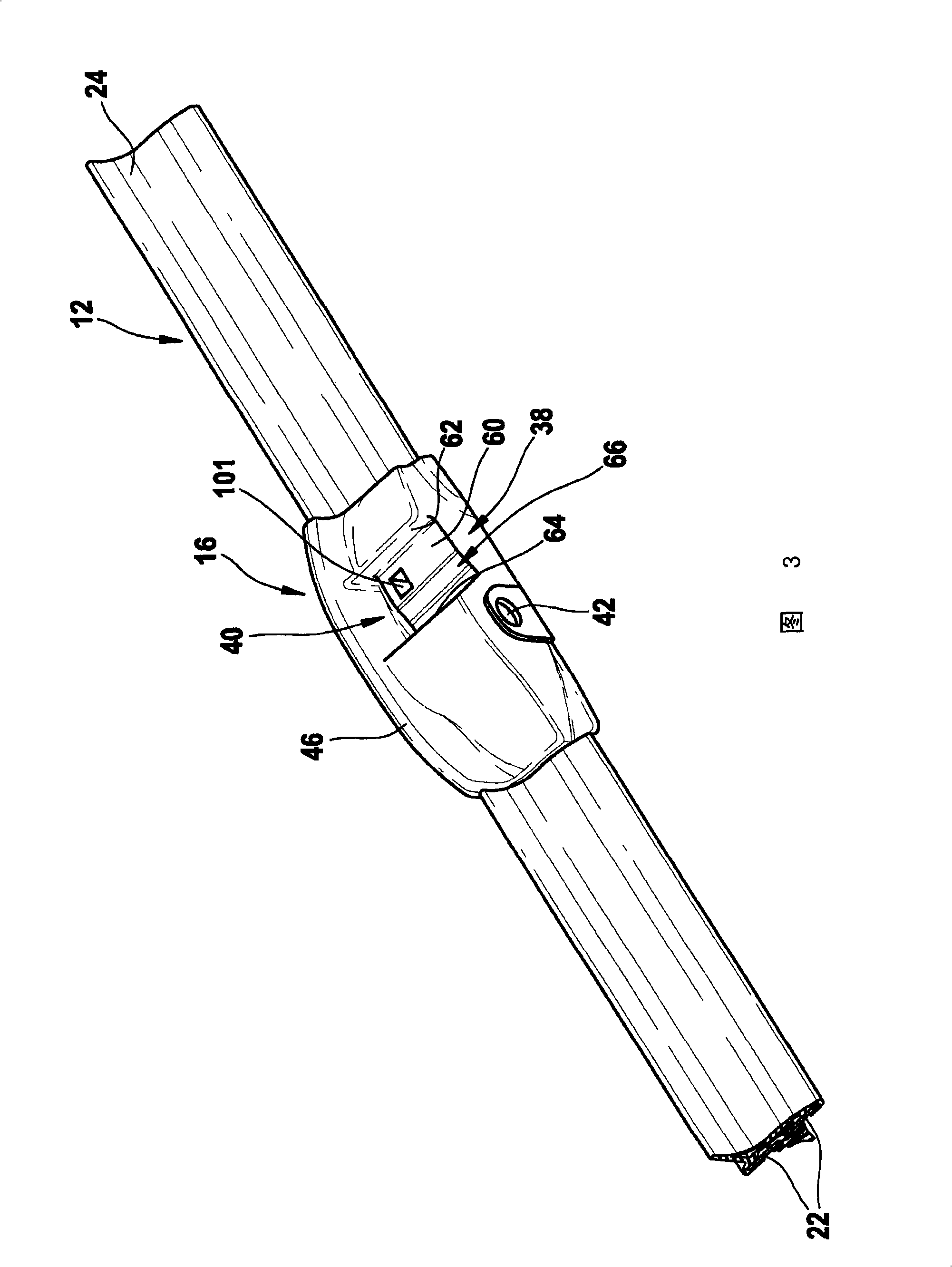 Connection apparatus for a wiping arm