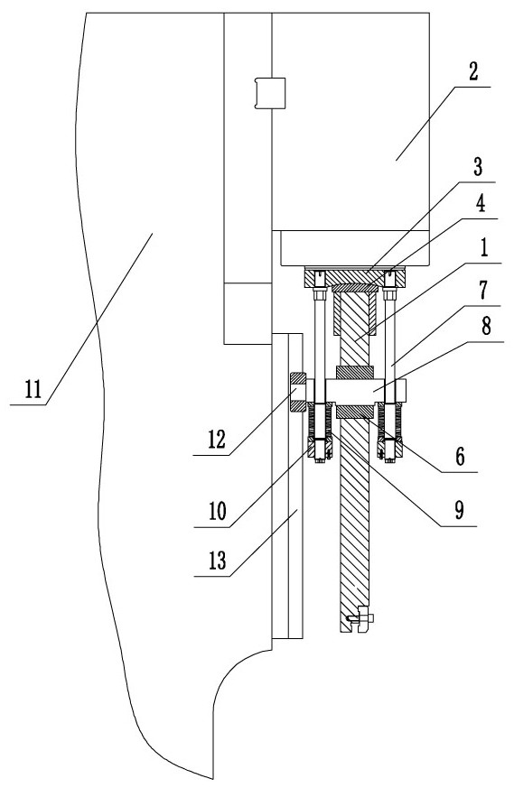 Self-adaptive connecting mechanism for sliding block of bending machine and mounting method
