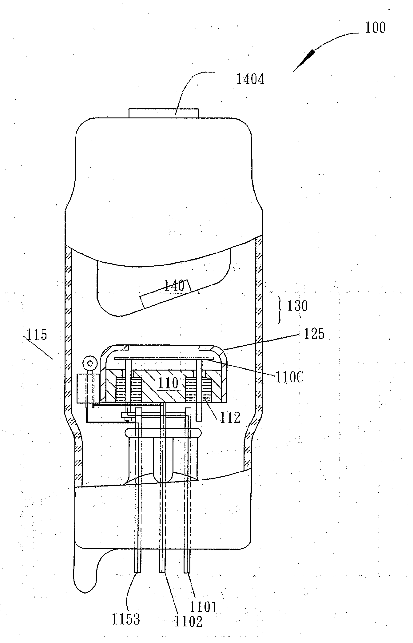 Encapsulated structure for x-ray generator with cold cathode and method of vacuuming the same