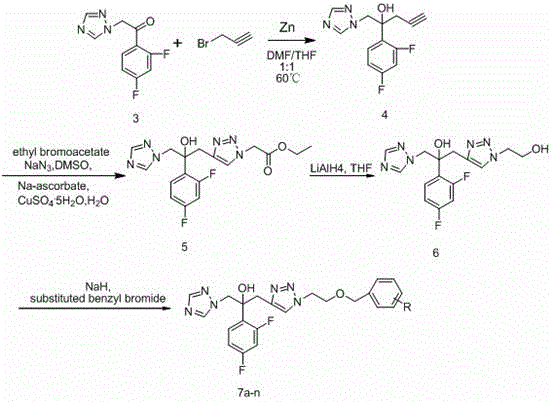 A novel azole antifungal compound and its preparation method and application