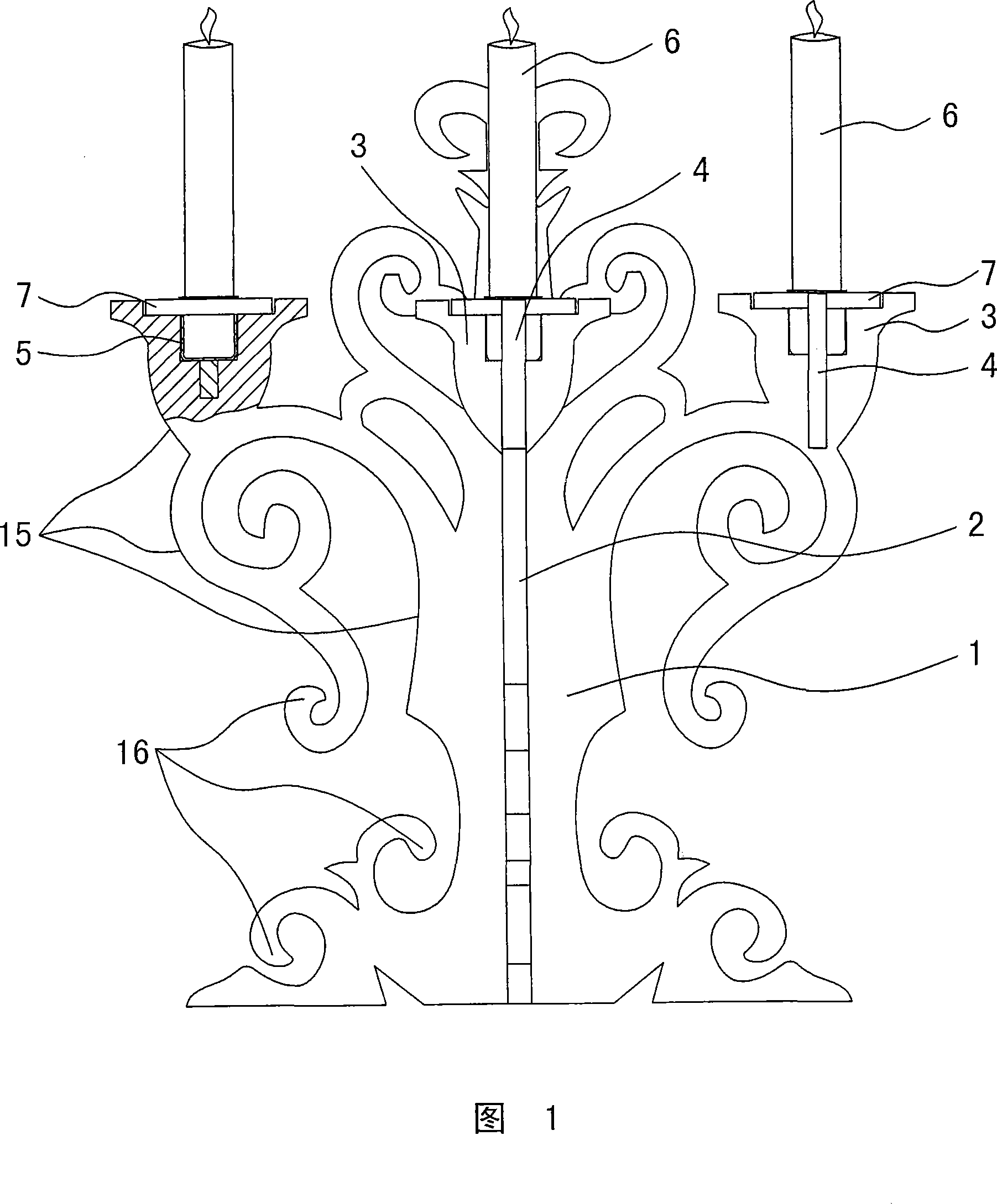 Wooden inserting candleholder