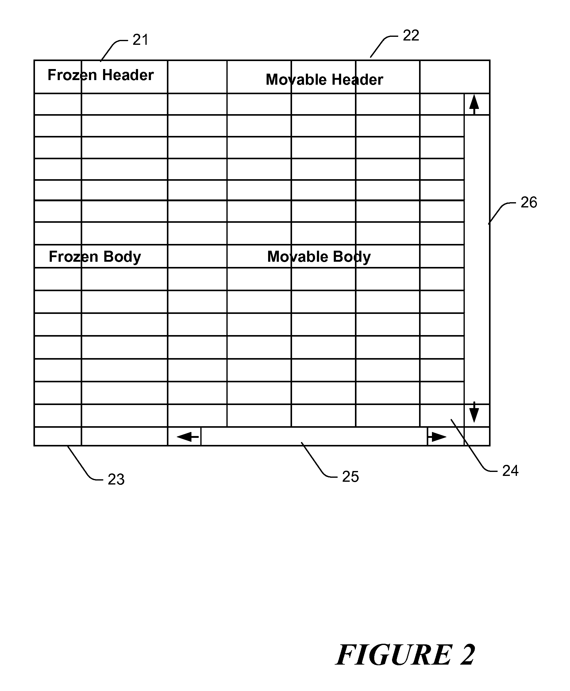 Method and System for Localized Scrolling Table Display in a Webpage