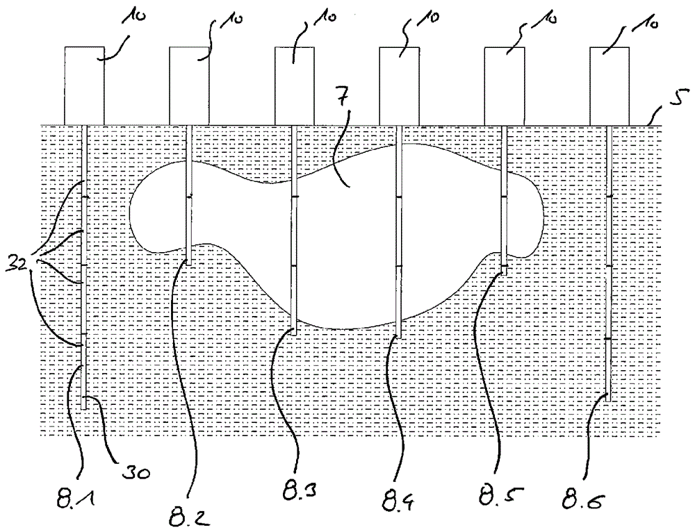 Underwater drilling device and method for obtaining and analysing soil samples of the bed of a body of water