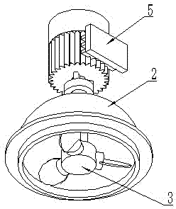 Abrasive grain flow polishing device with vane wheel