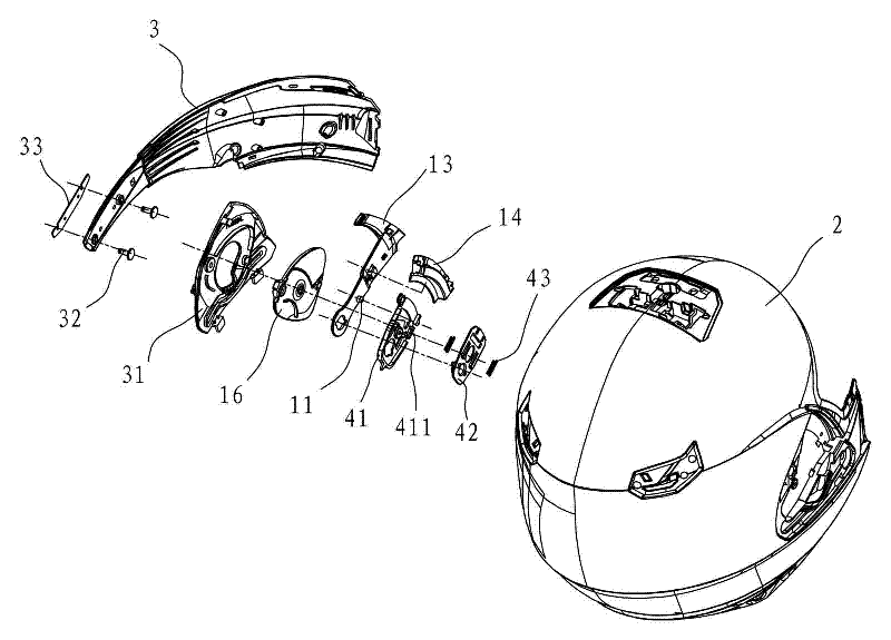 Automatic lifting structure for lens of motorcycle helmet