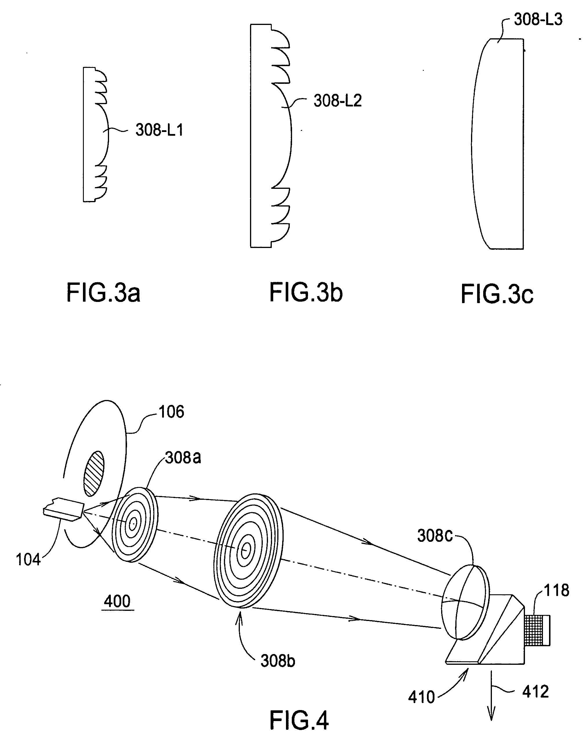 Projection illumination systems lenses with diffractive optical elements