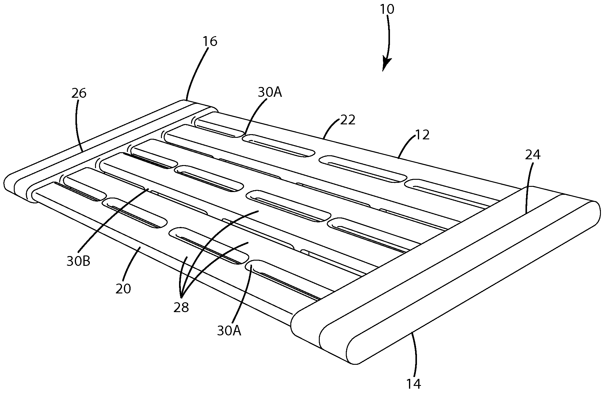 Molded load bearing surface and method of manufacture