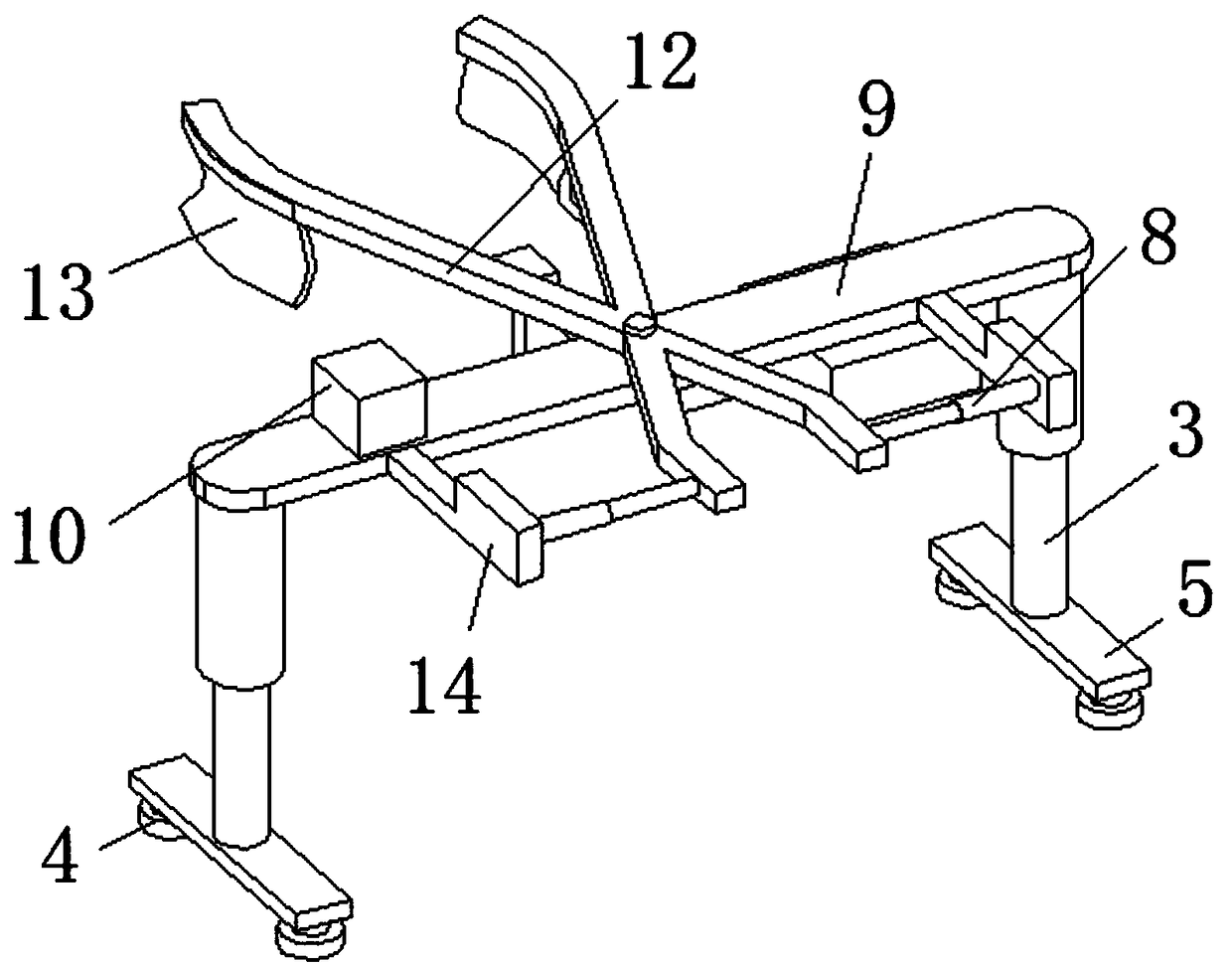 Novel posterior cranial distraction drainage device for neurosurgery department