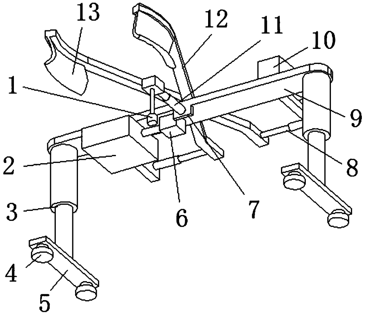 Novel posterior cranial distraction drainage device for neurosurgery department