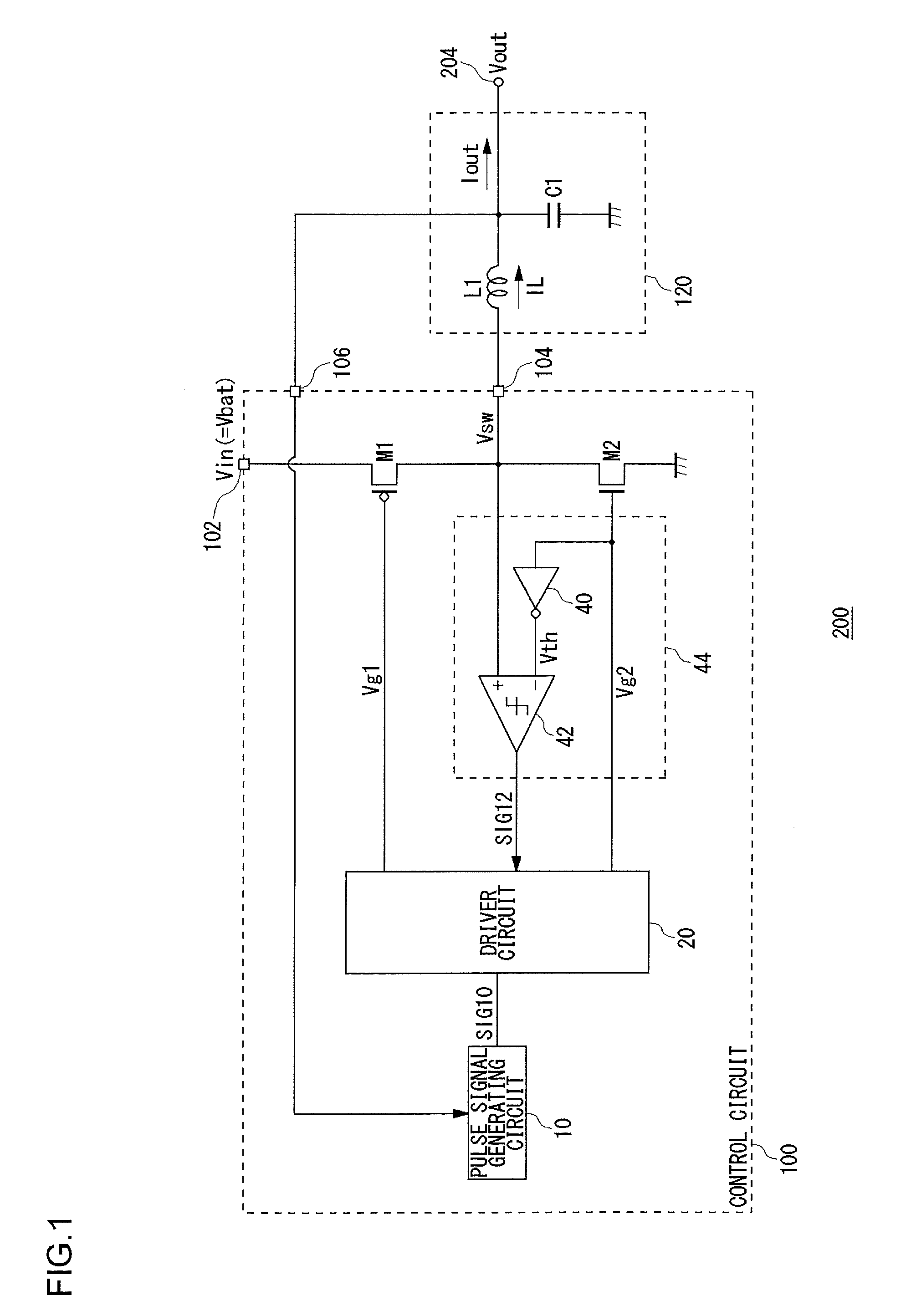 Step-down type switching regulator, control circuit thereof, and electronic device using the same