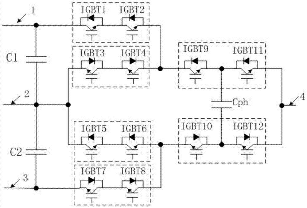 Five-level voltage source type conversion device