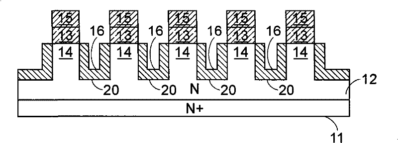 P-N junction diode structure of metal oxide semiconductor and method for producing the same