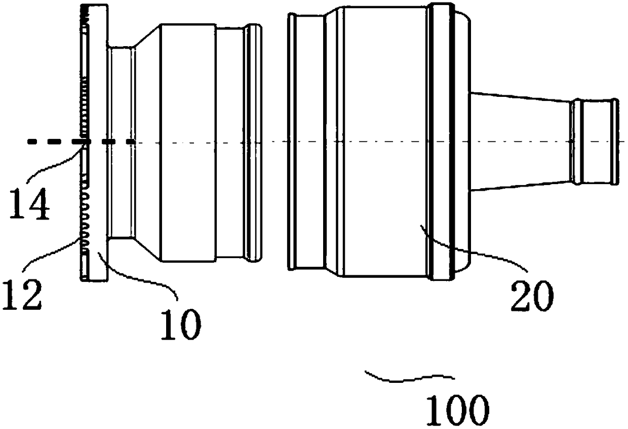 End surface gear part of drive half shaft of vehicle and vehicle equipped with end surface gear part