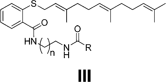 Novel diamine-containing farnesyl thiosalicylic acid derivative and preparation method and medicinal application thereof
